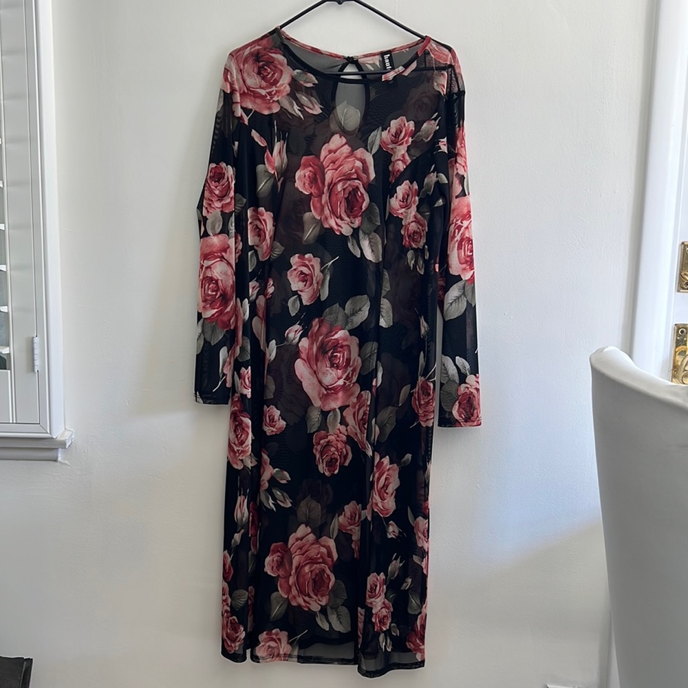 Floral sheer dress